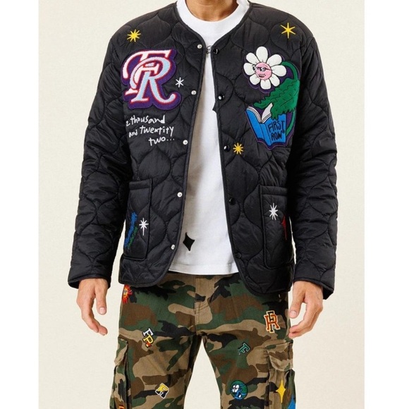 First Row Other - Men’s First Row Quilted Floral Jacket - SZ XL